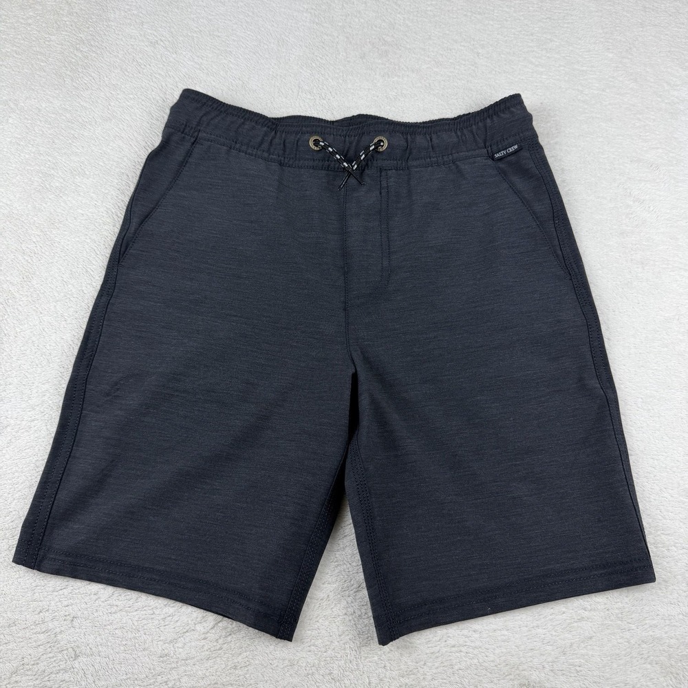 Salty Crew Boy's Youth Drifter Elastic Hybrid‎ Shorts Black Size Medium-EUC